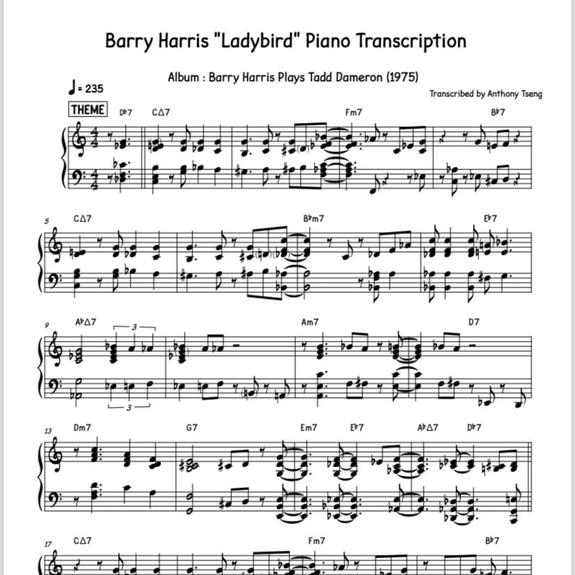 AT Jazz Piano Transcription