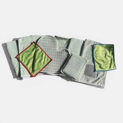 Kit microfibre Bambou 9 pièces pour le nettoyage et l'entretien de toute la maison