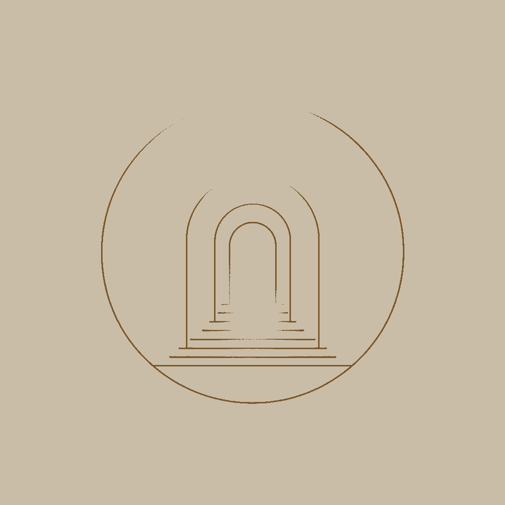 Minimalist gold line icon of an open architectural doorway representing immersive corporate burnout recovery retreats Minimalist gold line icon of an open architectural doorway representing immersive corporate burnout recovery retreats