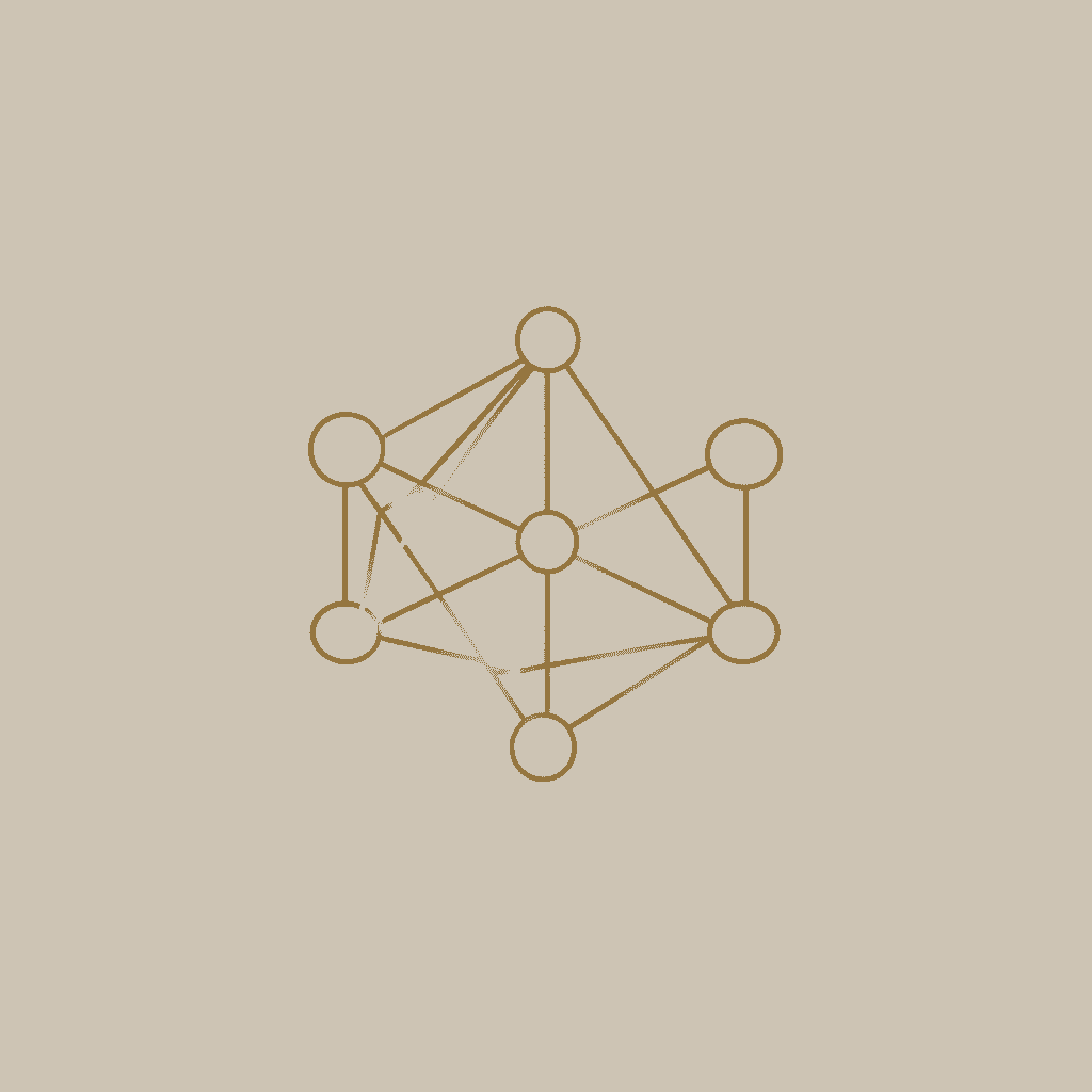 Minimalist gold line icon of interconnected nodes representing organizational stress pattern mapping and burnout hotspots Minimalist gold line icon of interconnected nodes representing organizational stress pattern mapping and burnout hotspots