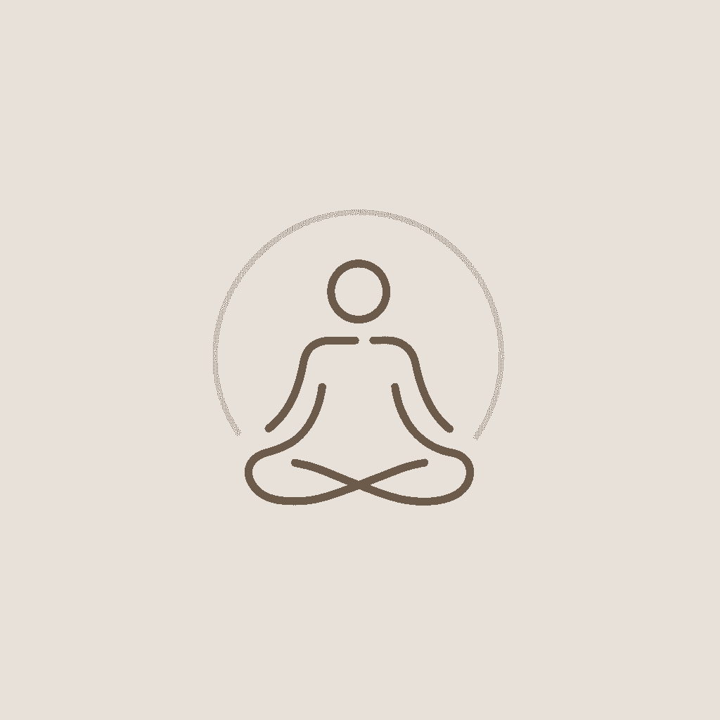 Meditation icon representing wellness rituals. Meditation icon representing wellness rituals.