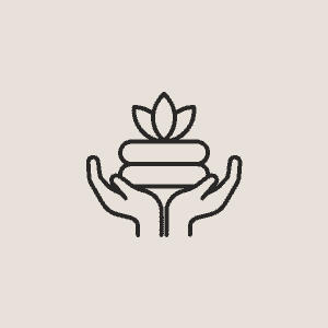 Wellness spa icon representing in-suite treatments. Wellness spa icon representing in-suite treatments.