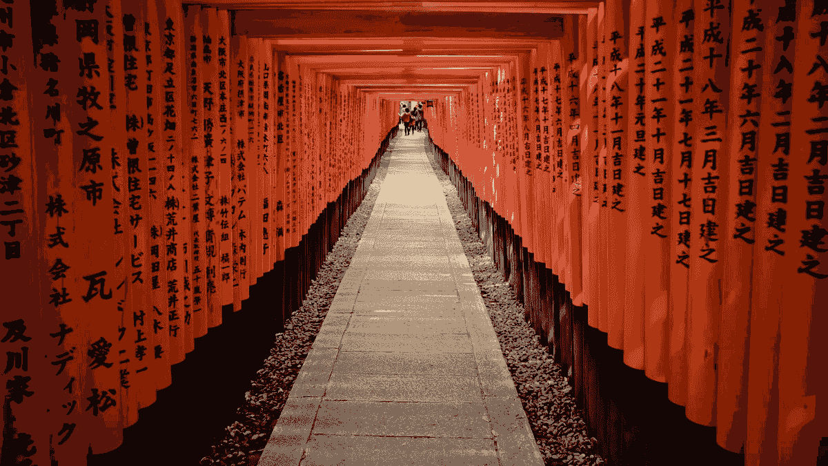 Fushimi Inari torii gates at dawn Fushimi Inari torii gates at dawn
