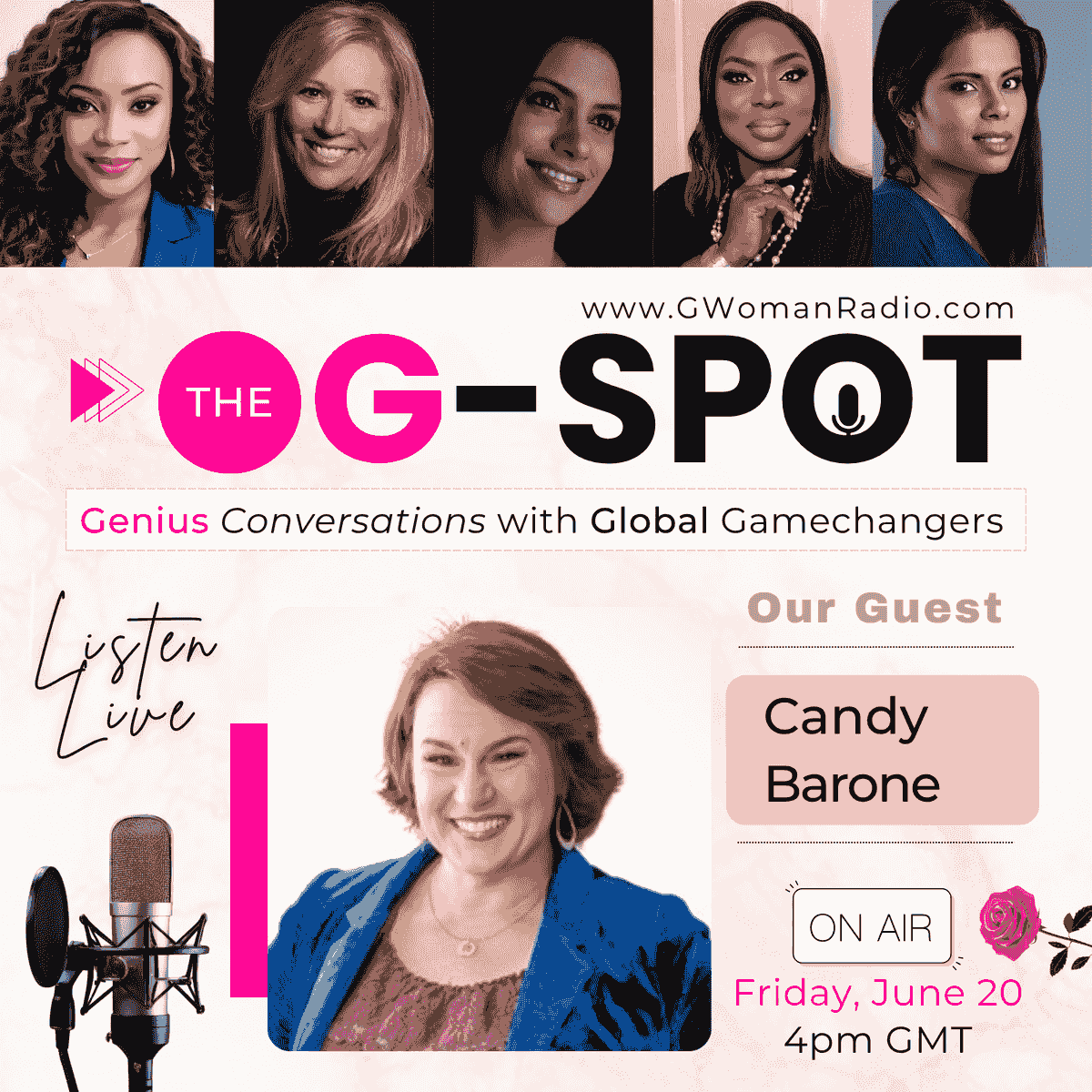 Episode 7: Audacity to Innovate with Guest - Candy Barone on G-Woman Radio Episode 7: Audacity to Innovate with Guest - Candy Barone on G-Woman Radio