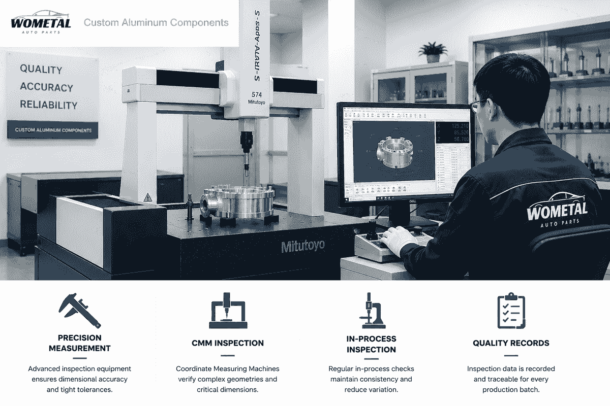 Dimensional inspection using precision measurement equipment for CNC machined components Dimensional inspection using precision measurement equipment for CNC machined components