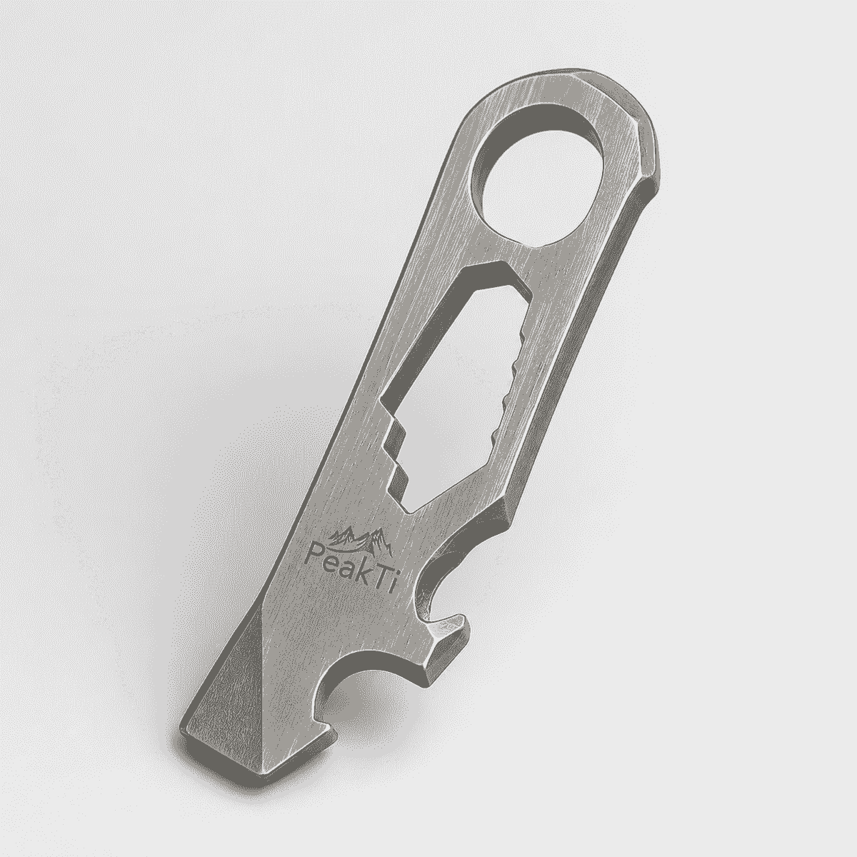 titanium EDC tool with PeakTi logo titanium EDC tool with PeakTi logo
