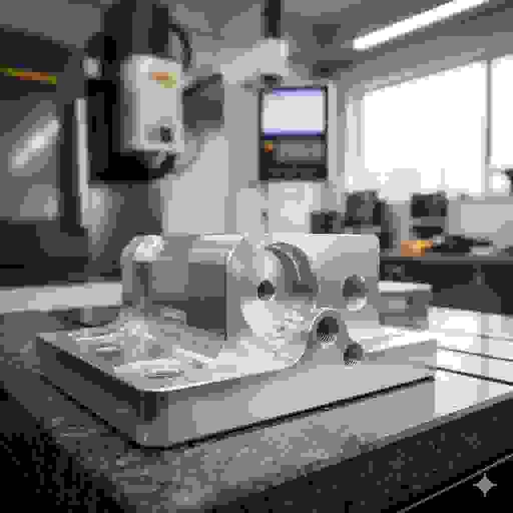 close-up of CNC machined aluminum motorcycle part showing precision tool marks and surface finish close-up of CNC machined aluminum motorcycle part showing precision tool marks and surface finish