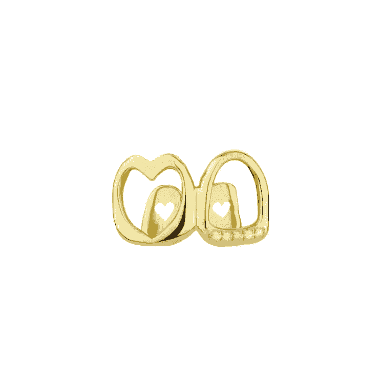 Make Your Smile Shine with Hollow Heart Grillz