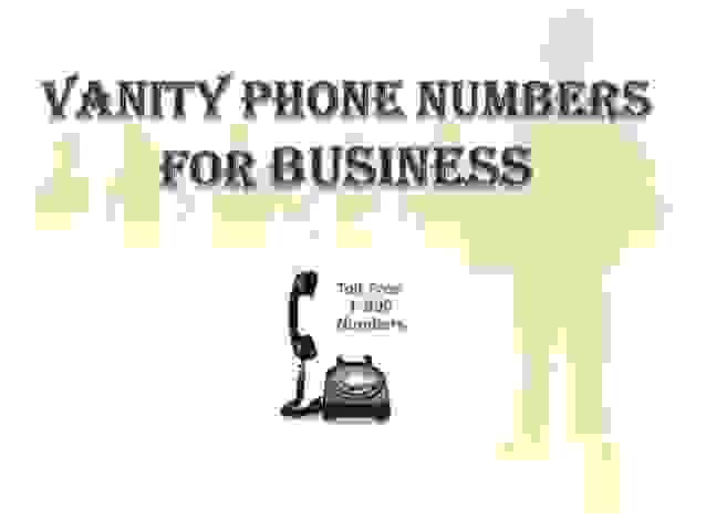 vanity number for business