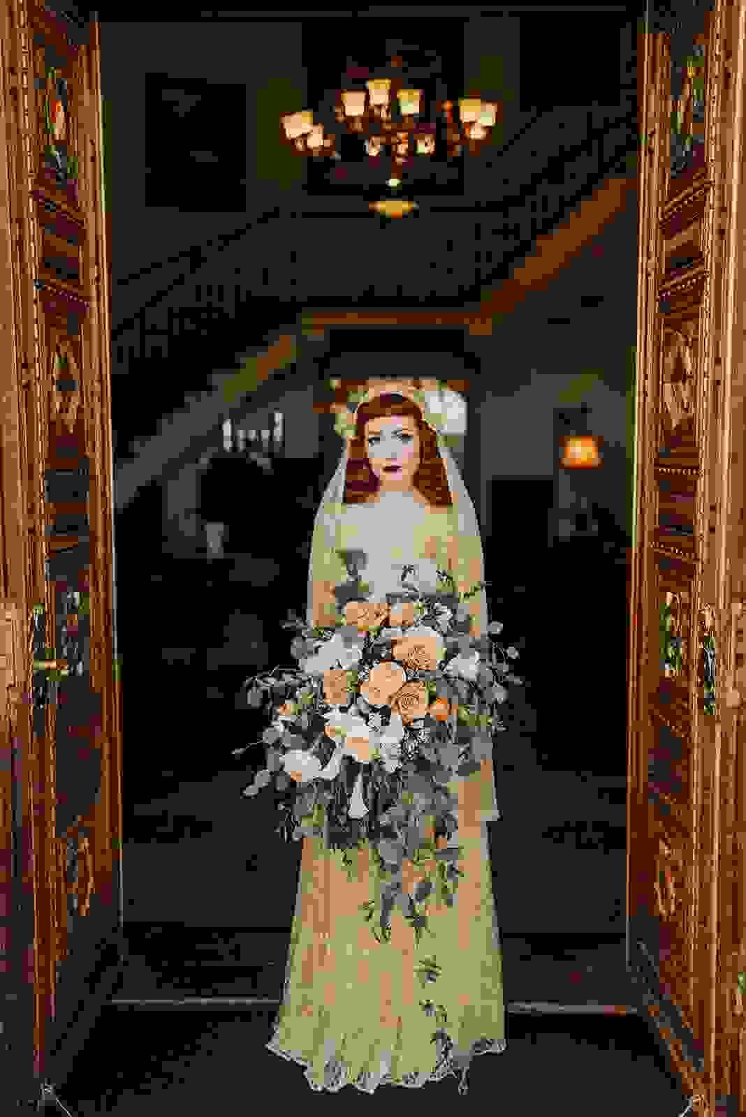 This photo was the most liked Instagram post of my career. I designed it intuitively based on the venue. I had no idea the bride would be period perfect and her bouquet looked like an Oscar worthy piece of set dressing. This photo was the most liked Instagram post of my career. I designed it intuitively based on the venue. I had no idea the bride would be period perfect and her bouquet looked like an Oscar worthy piece of set dressing.