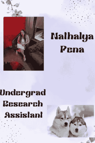 Picture of Nathalya (an undergraduate research assistant) and their favorite animal, a wolf!! Picture of Nathalya (an undergraduate research assistant) and their favorite animal, a wolf!!