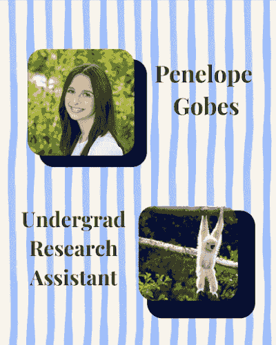 Picture of Penelope (an undergraduate research assistant) and their favorite animal, a monkey!! Picture of Penelope (an undergraduate research assistant) and their favorite animal, a monkey!!