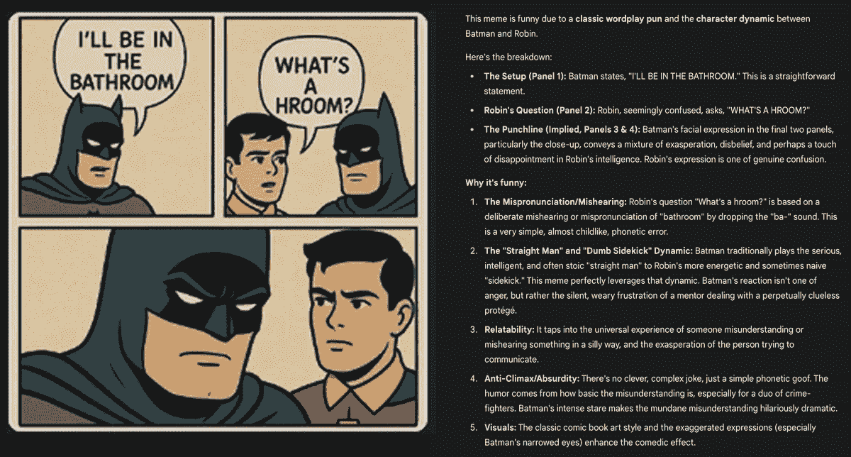 Batman Joke - ChatGPT 4o Interpretation