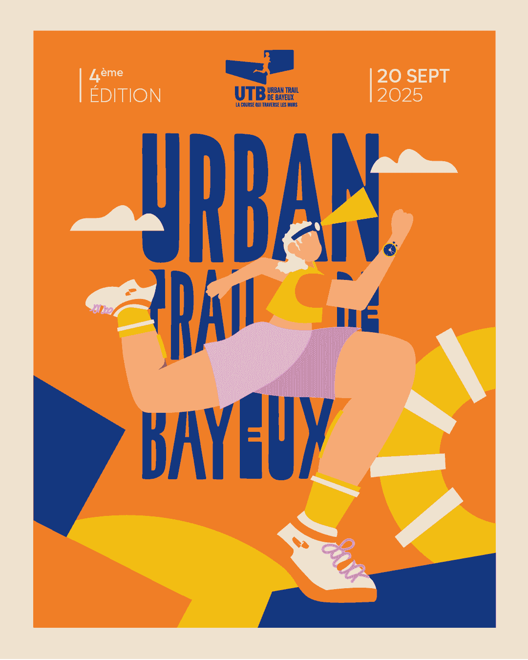 affiche urban trail bayeux utb 2025