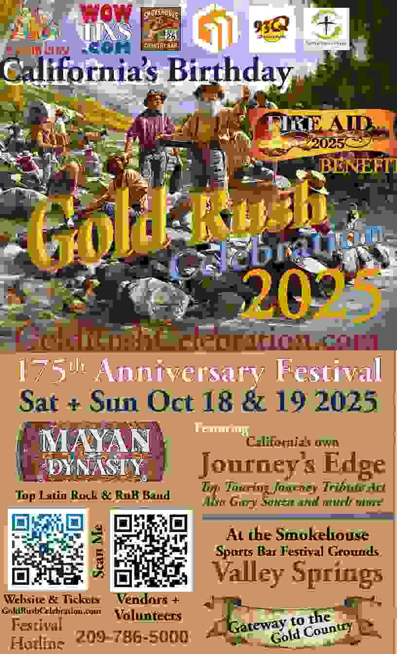 Flyer for the 175th anniversary festival in Valley Springs