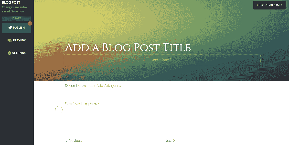 Viết bài blog đầu tiên
