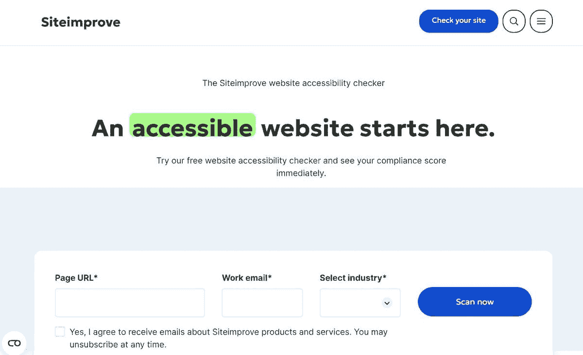  Test d'accessibilité Web avec Siteimprove Accessibility Checker