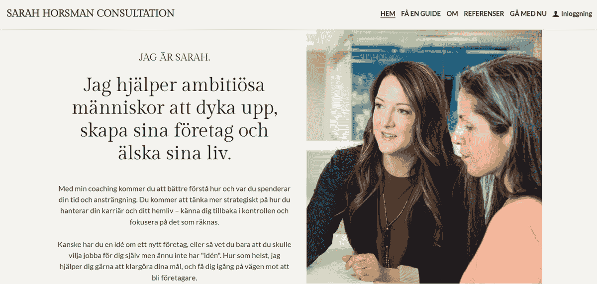 Visa din expertis med Strikingly