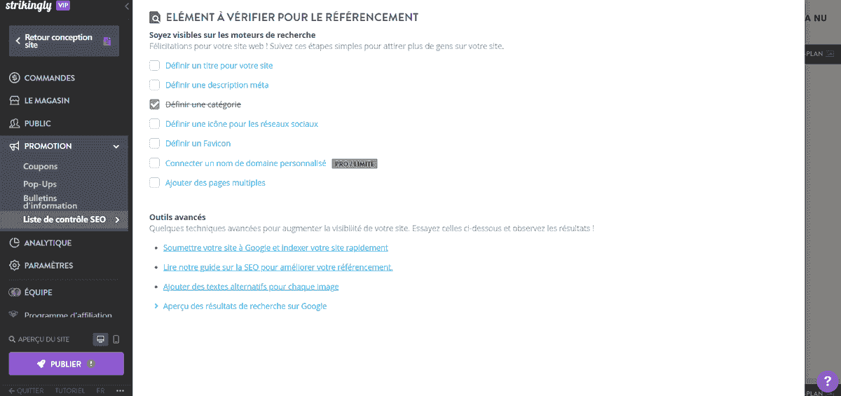 Audit SEO sur la page