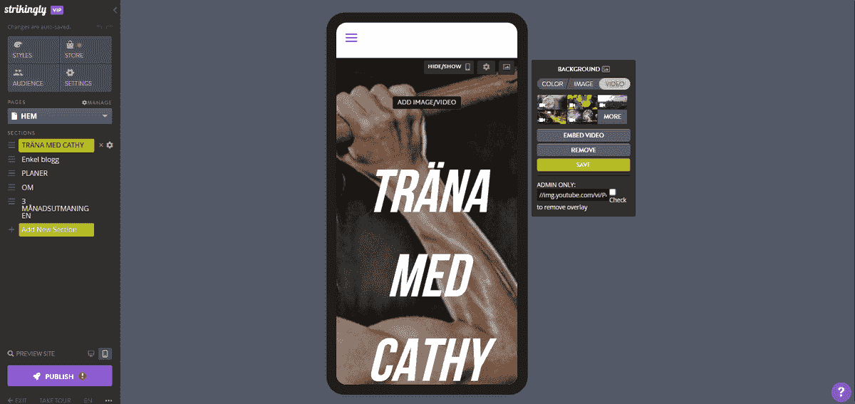 Ta scenen: Visa upp dina videor med Strikingly
