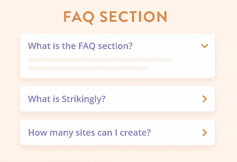 Utnyttja Strikingly för en effektiv FAQ-sida