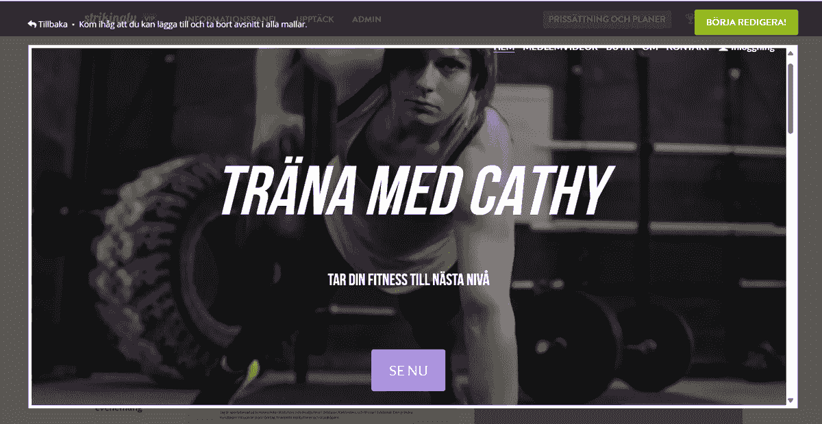 Hur kan Strikingly hjälpa till med annonsering för fitness?