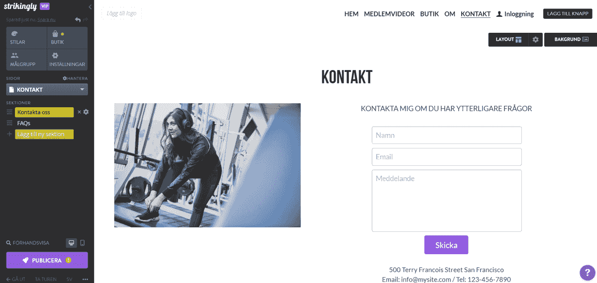 Hur kan Strikingly hjälpa till med annonsering för fitness?