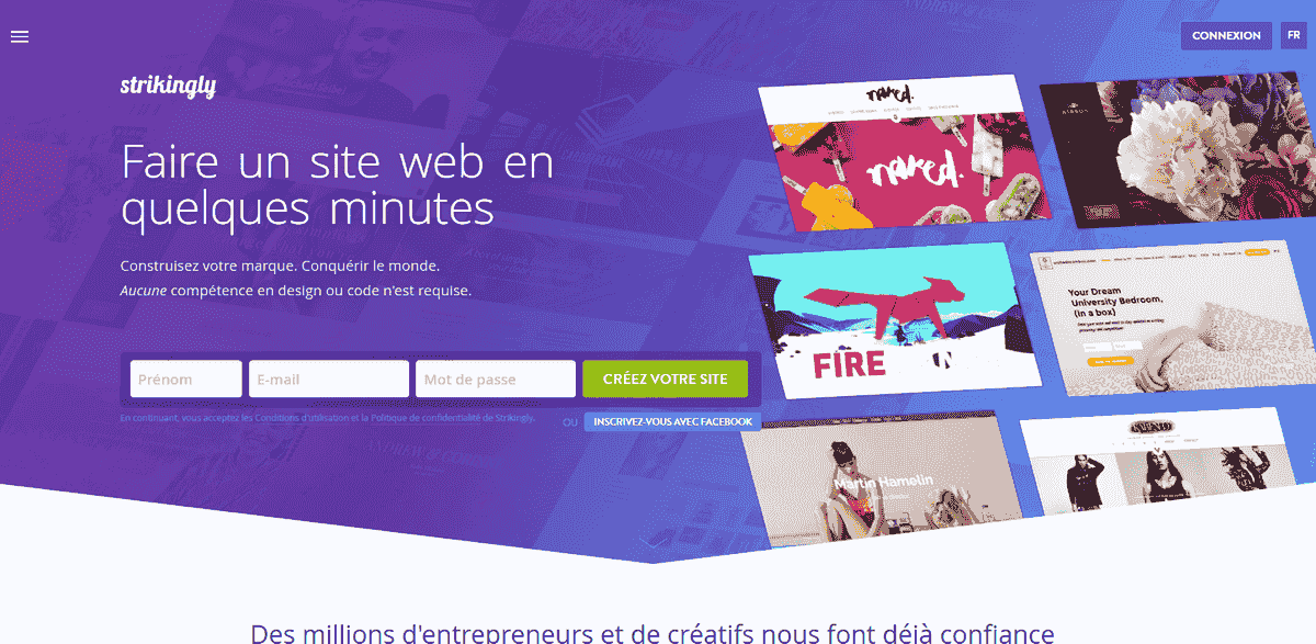 Fonctionnalités de Strikingly pour le marketing de contenu