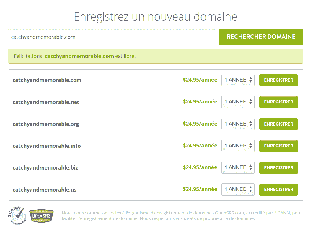 Noms de domaine disponibles pour les startups