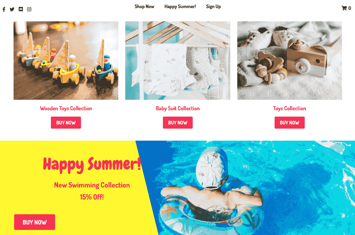 Sử dụng trình dựng website Strikingly để hiển thị hàng tồn kho
