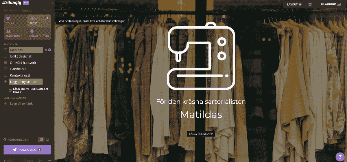 Hur man använder Strikingly för att hantera produktalternativ