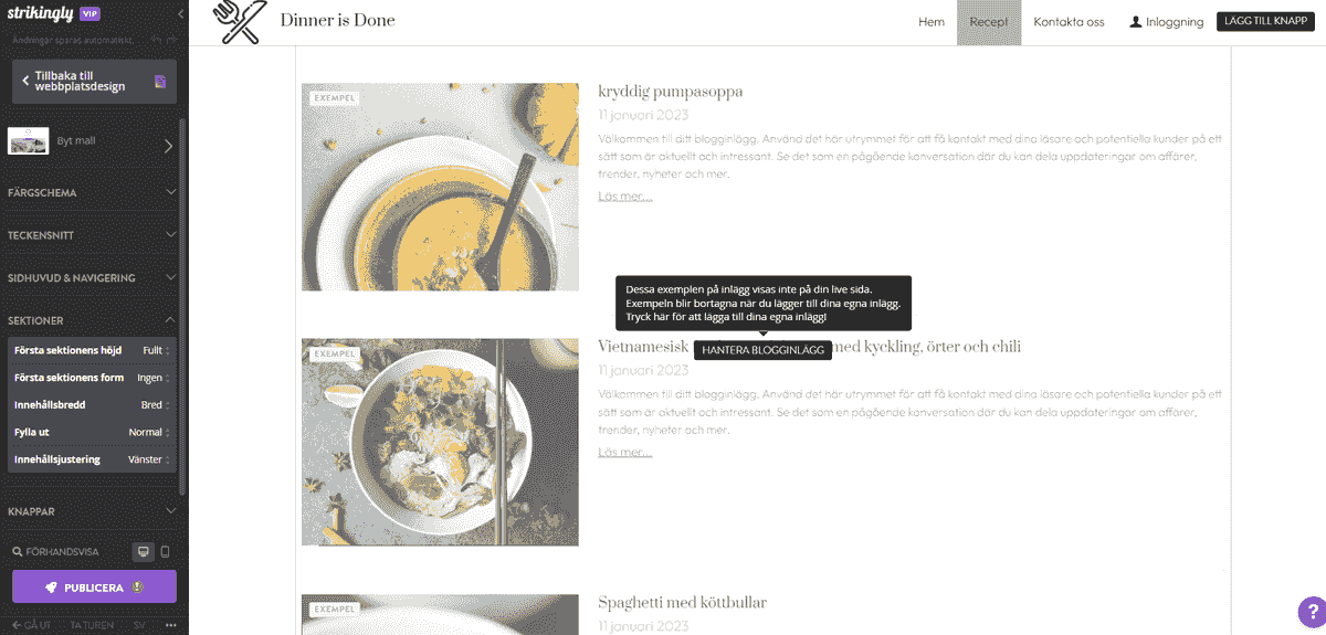 Anpassa din blogg