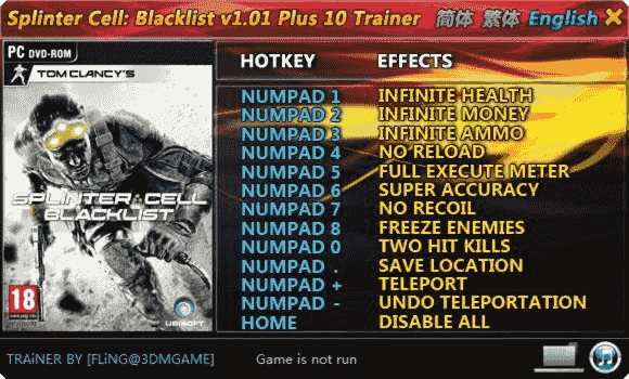 Splinter Limits Splinter cell conviction trainer