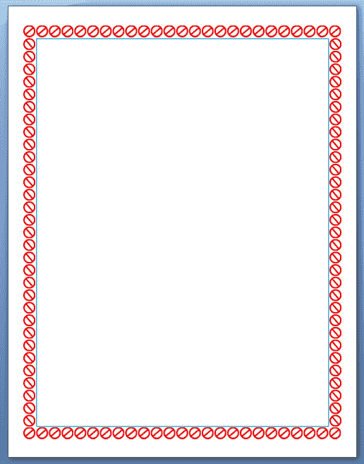 Create a custom border in word