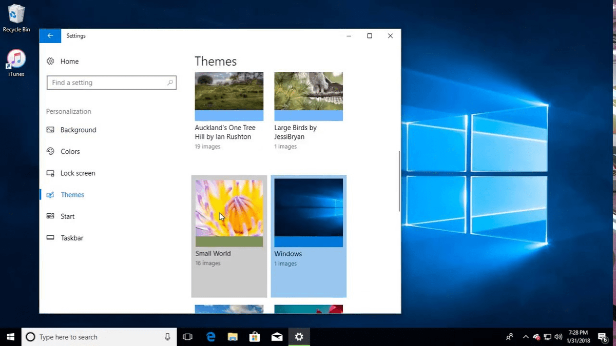 How to make your own desktop theme windows 10