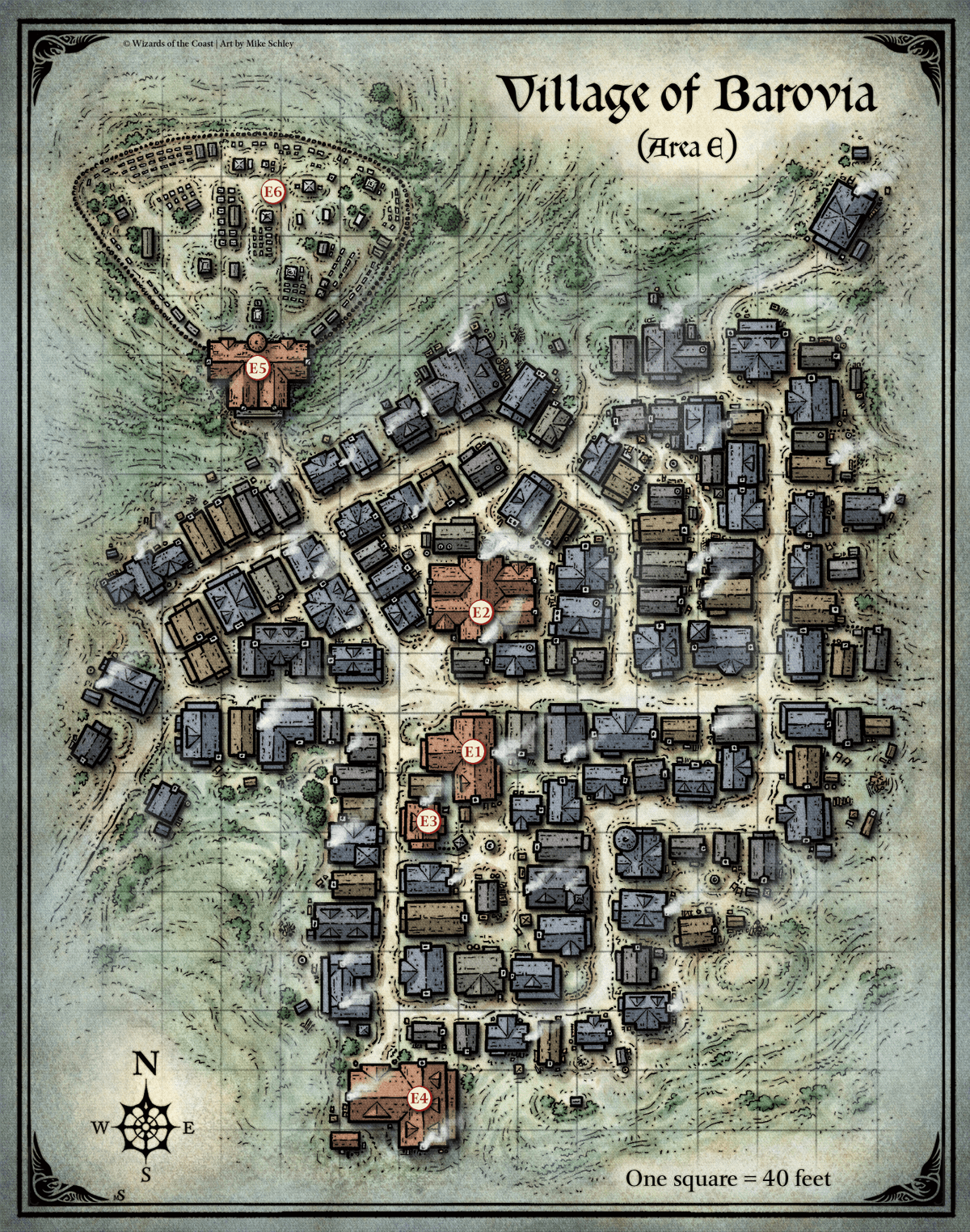 Castle ravenloft printable map