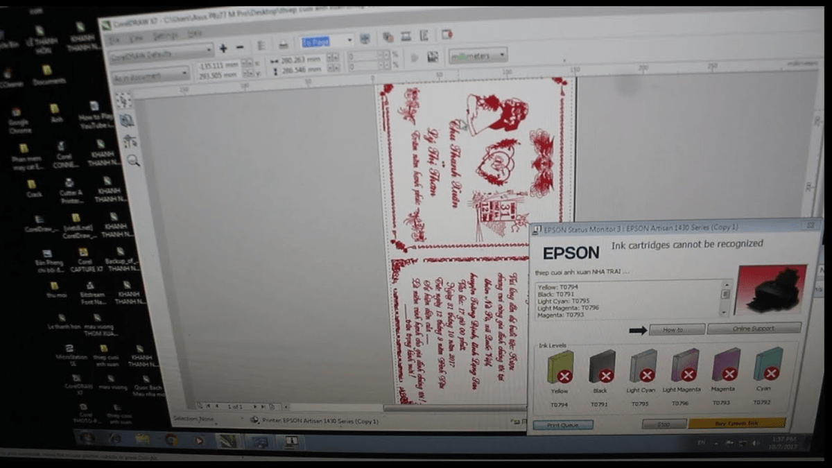 My epson ink cartridge is not recognized