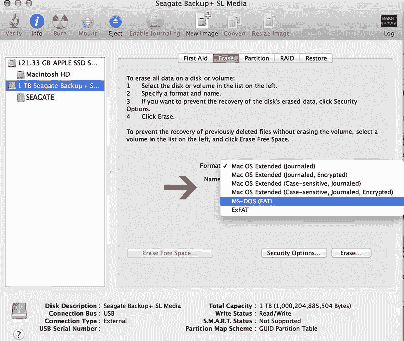 Which format to use for usb for mac