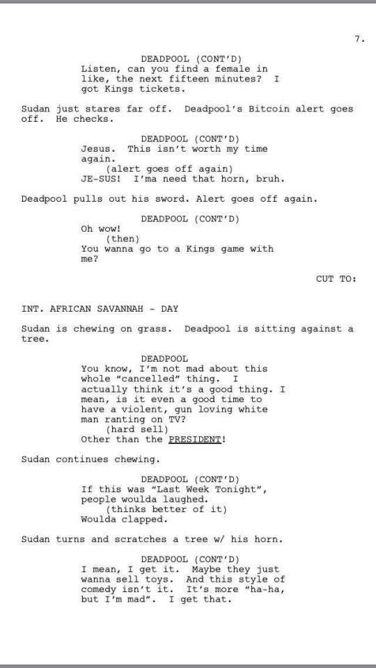 Comic Script Format Boxes Animation movie scripts pdf