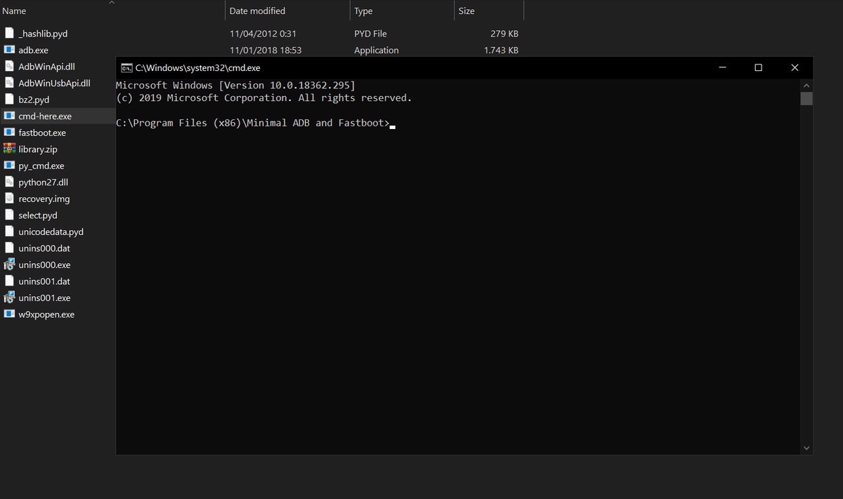 Minimal adb fastboot v1.1.3 setup zip