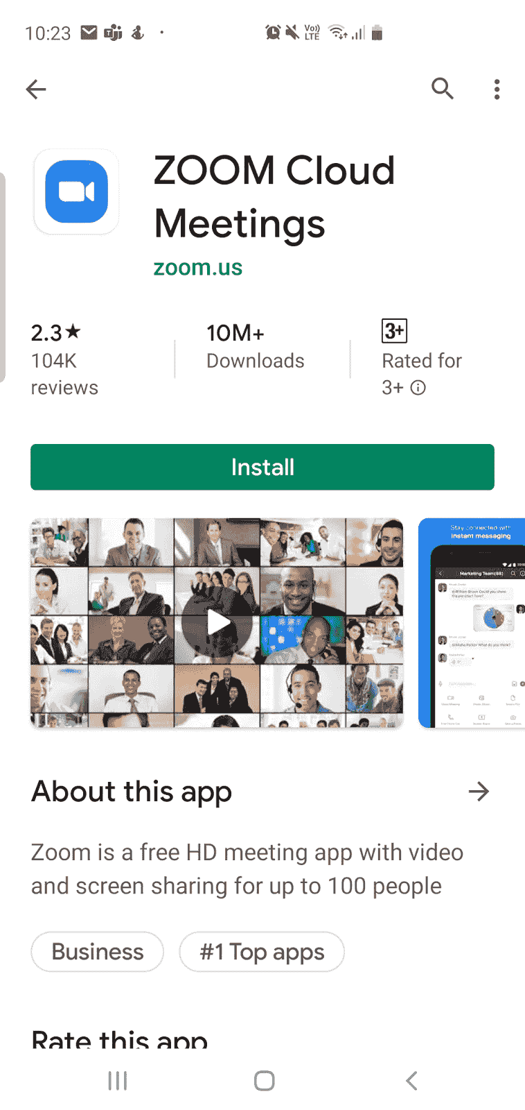 Android zoom app download