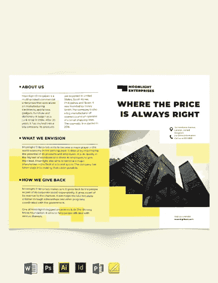 Microsoft word 4 panel brochure template