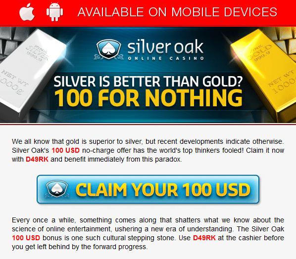 Code Interations Image Silver oak casino no dep codes