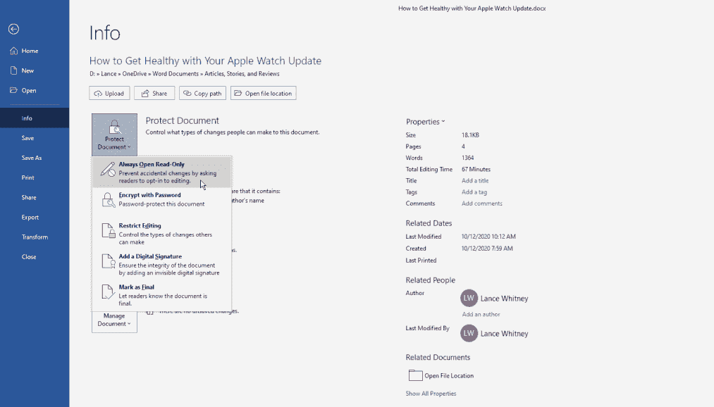Options tab in 2016 word for mac