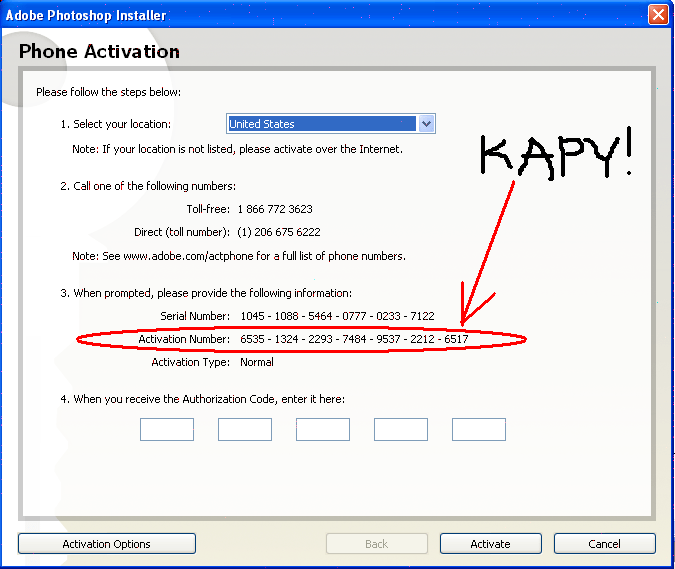 Adobe cs2 serial key