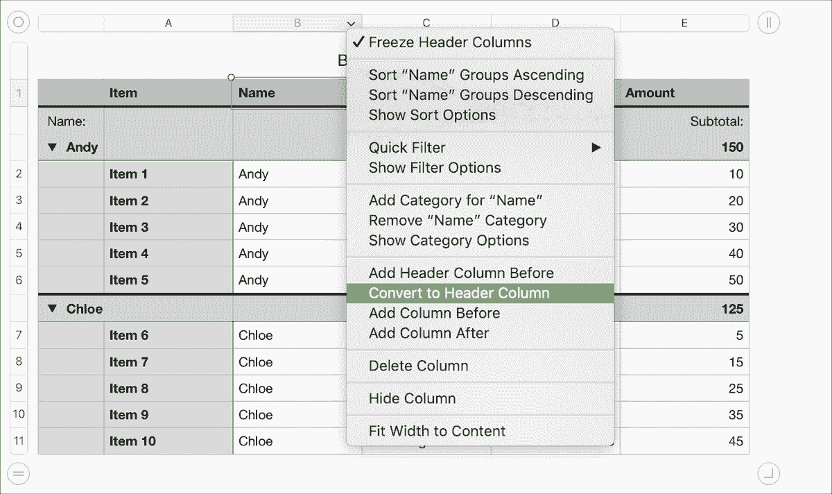Freeze top row and first column excel for mac
