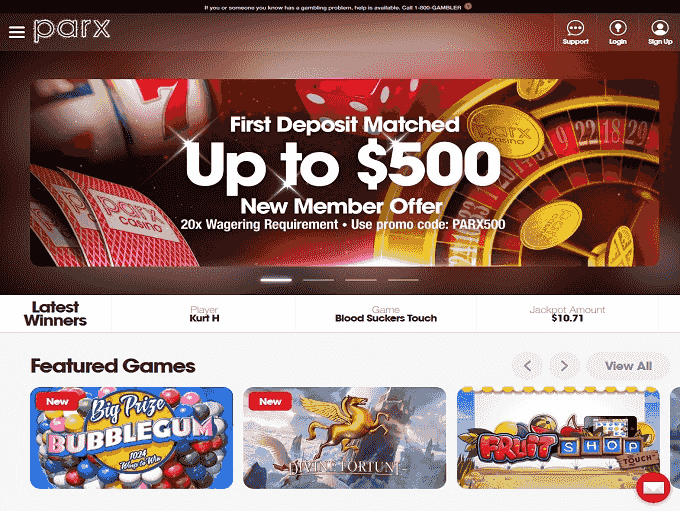 Pa parx online casino
