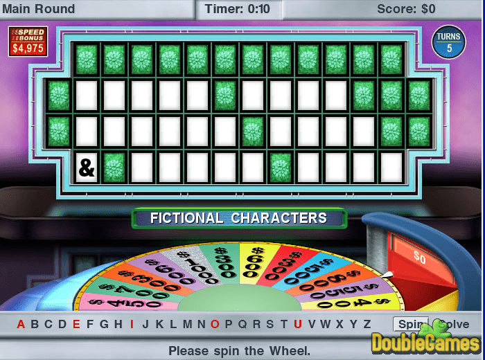 Wheel of fortune bingo board game