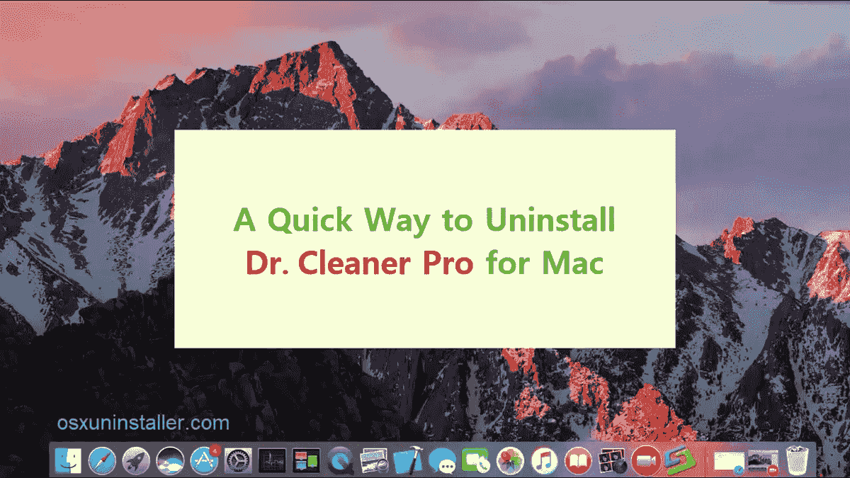 Remove dr cleaner app from mac