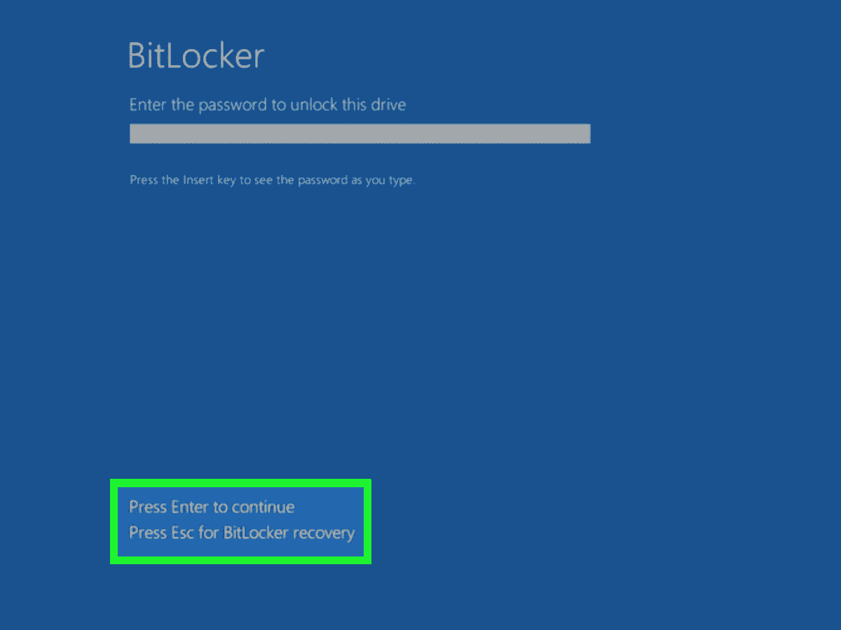 What is a bitlocker passowrd